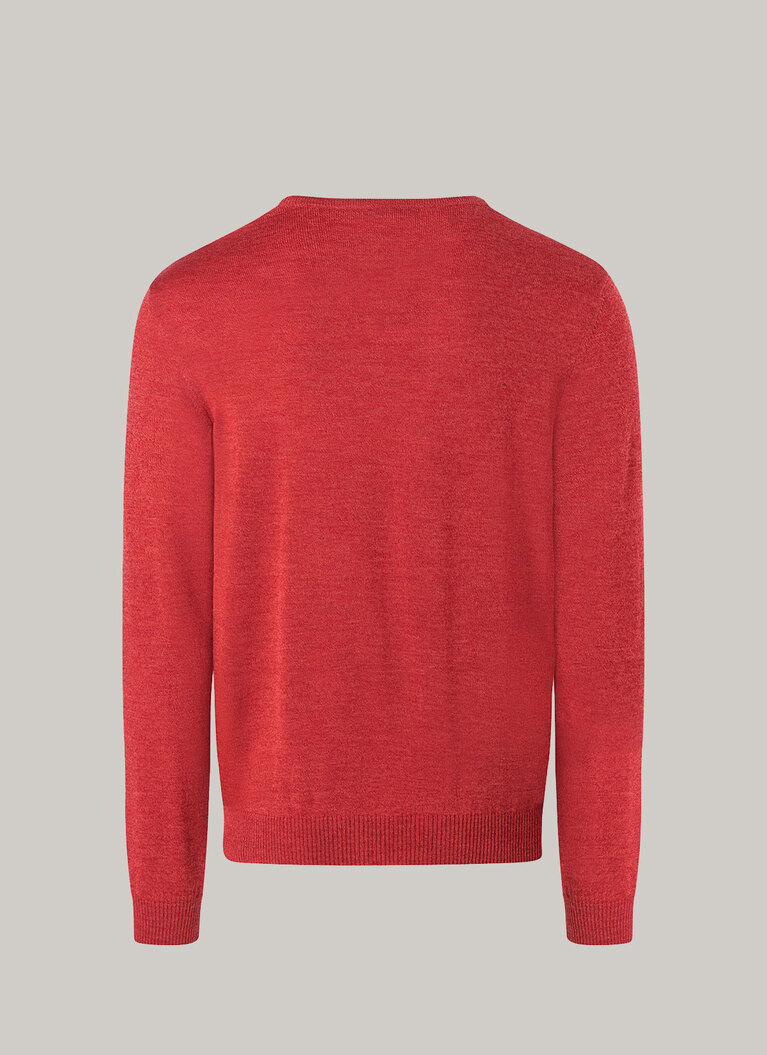 Pullover V-Ausschnitt 1/1 Arm, Cinnabarite Rückansicht