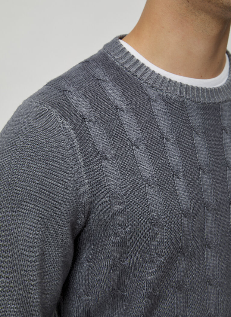 Pullover Rundhals 1/1 Arm, Grey Rock Detailansicht 2