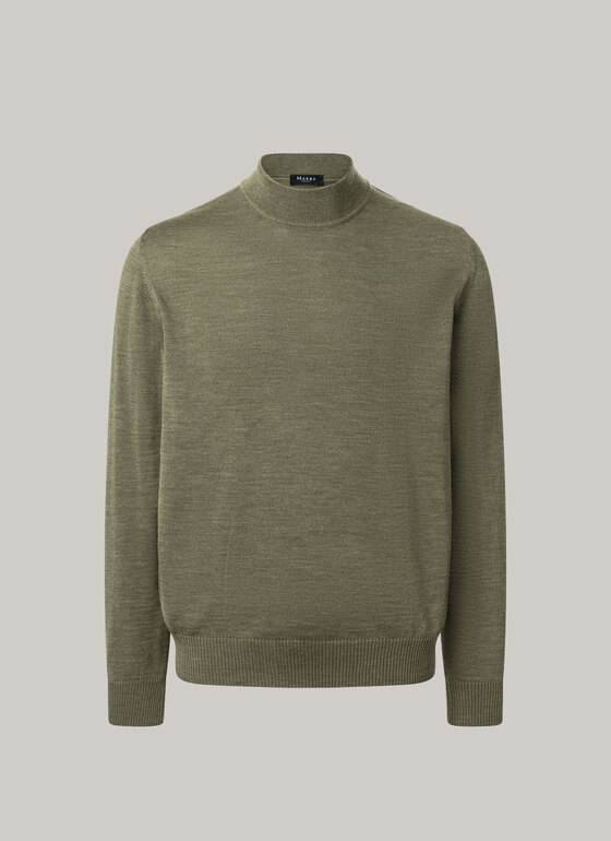 Classic Line: Stehbund-Pullover Bonsai Frontansicht