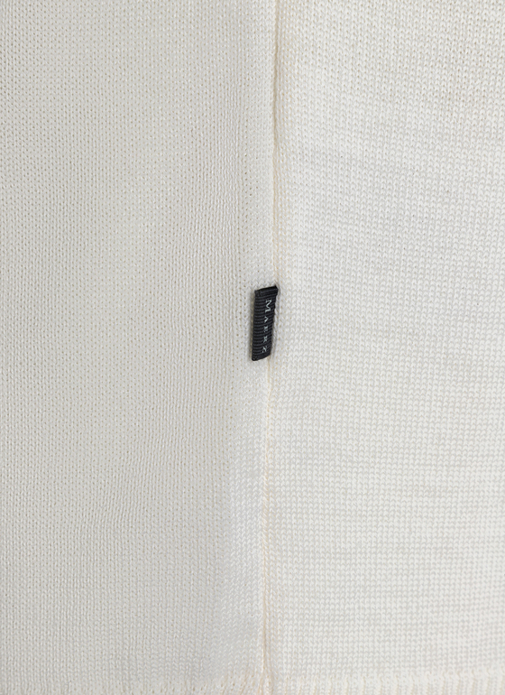 Classic Line: Stehbund-Pullover White Frontansicht