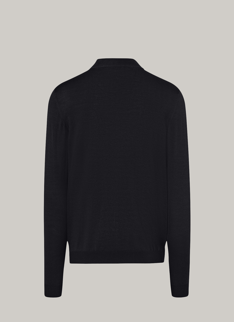 Pullover, StandUp-Collar, Black Rückansicht