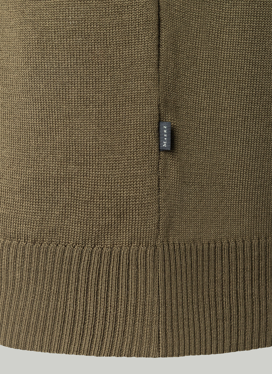 Classic Line: Stehbund-Pullover Fresh Herbs Frontansicht