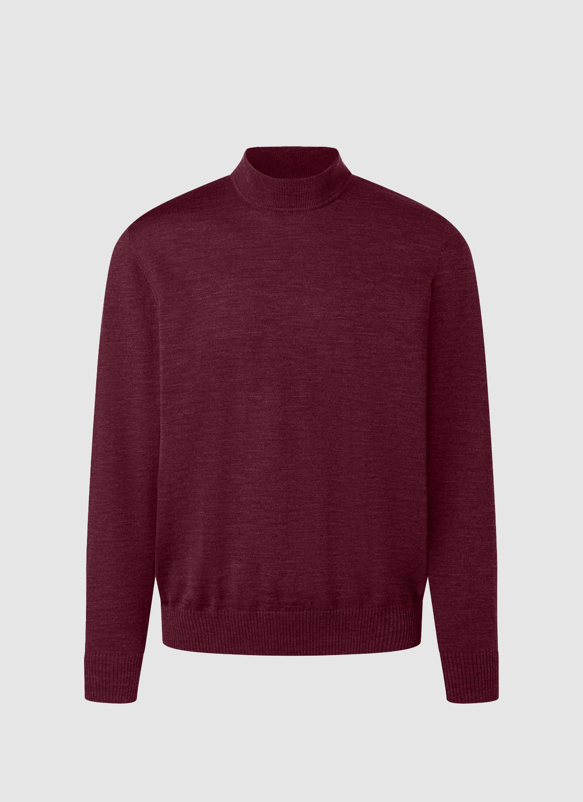 Classic Line: Stehbund-Pullover, Barolo Wine Frontansicht