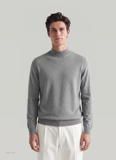 Classic Line: Stehbund-Pullover width=