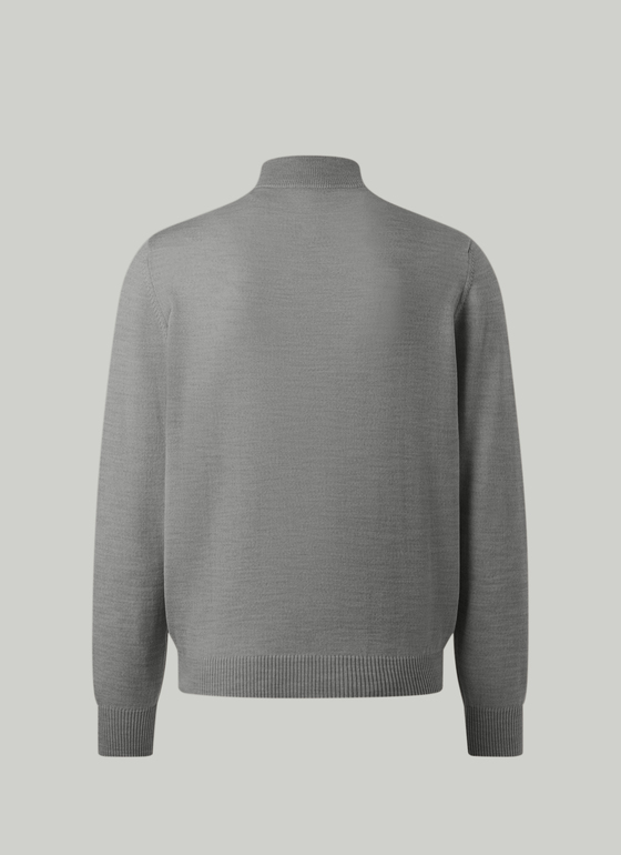 Classic Line: Stehbund-Pullover Shark Skin Frontansicht