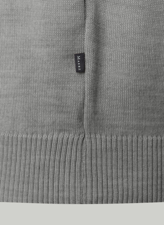 Classic Line: Stehbund-Pullover Shark Skin Frontansicht