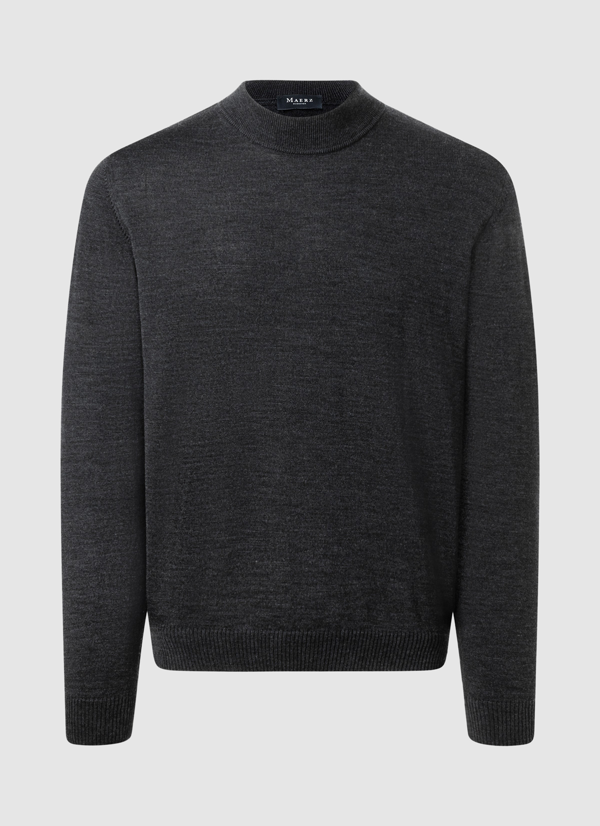 Classic Line: Stehbund-Pullover, Anthrazit Frontansicht