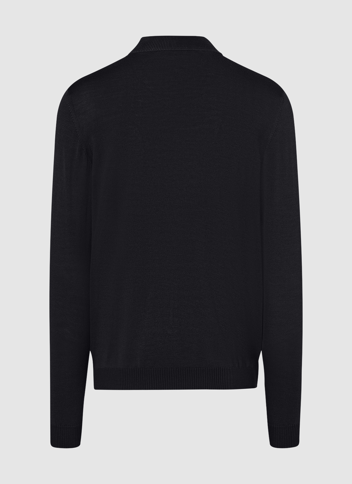Classic Line: Stehbund-Pullover, Black Rückansicht