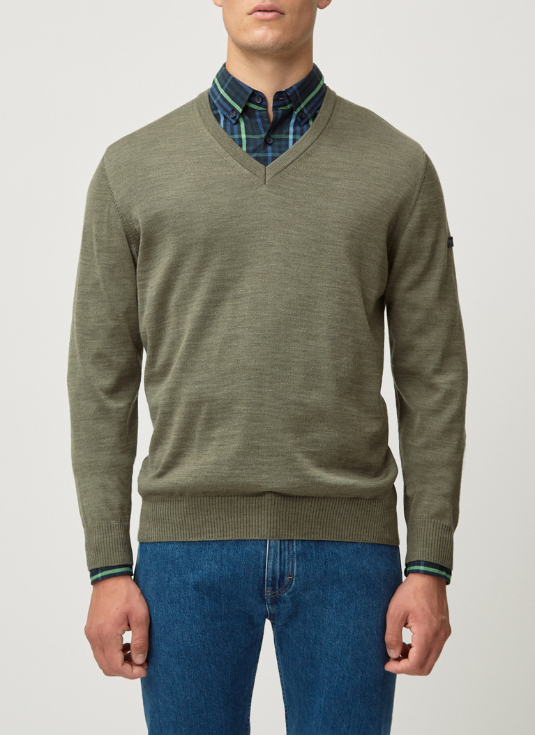 Pullover, V-Neck, Bonsai Detailansicht 2