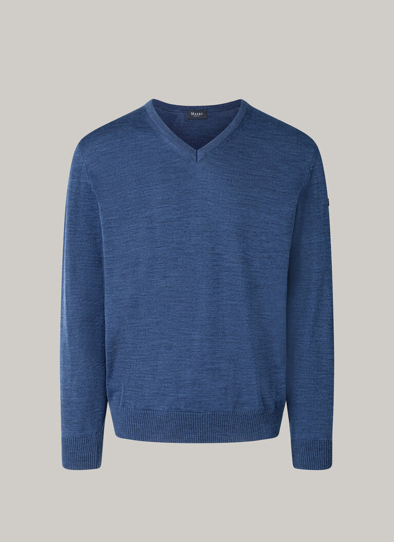 Pullover, Steel Blue Frontansicht