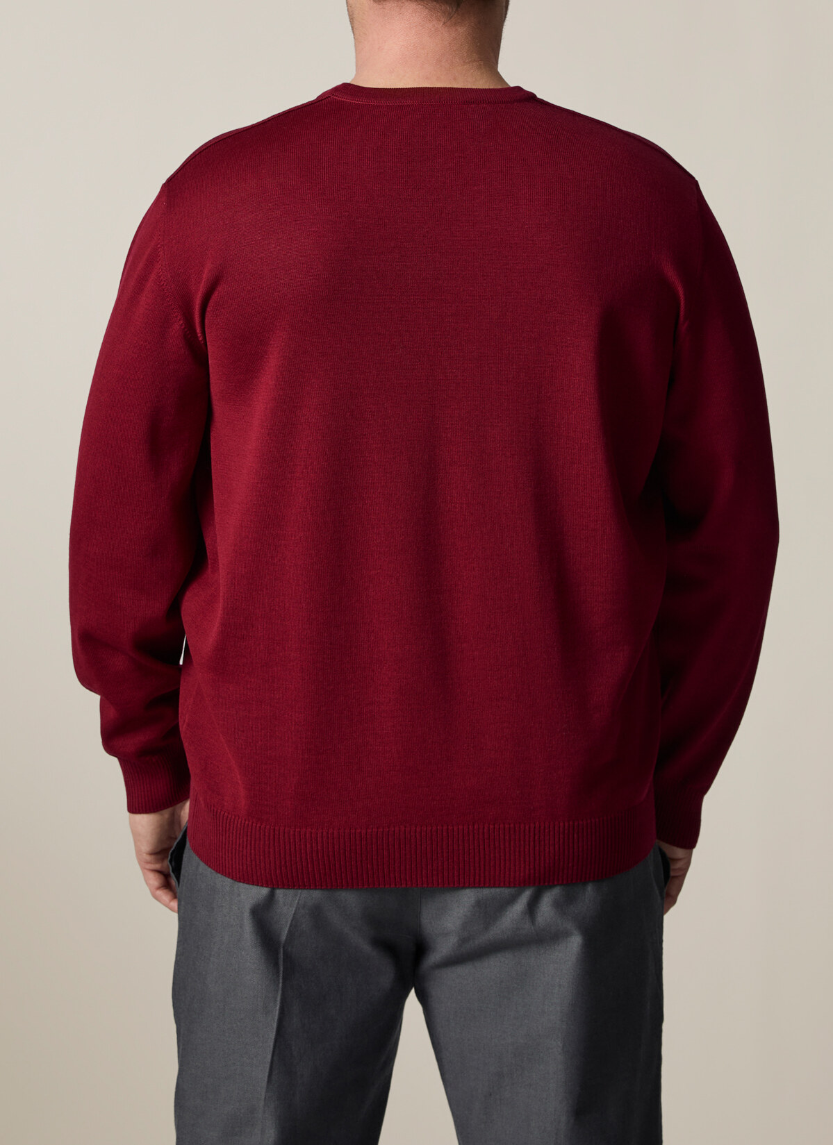 Pullover, Weinrot Rückansicht
