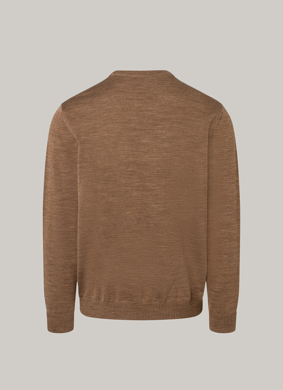 Pullover, O-Neck Teddy Frontansicht