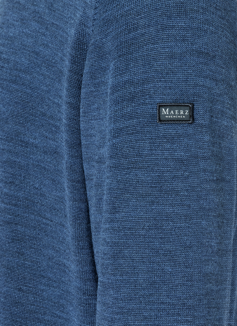 Pullover, O-Neck, Steel Blue Detailansicht 1