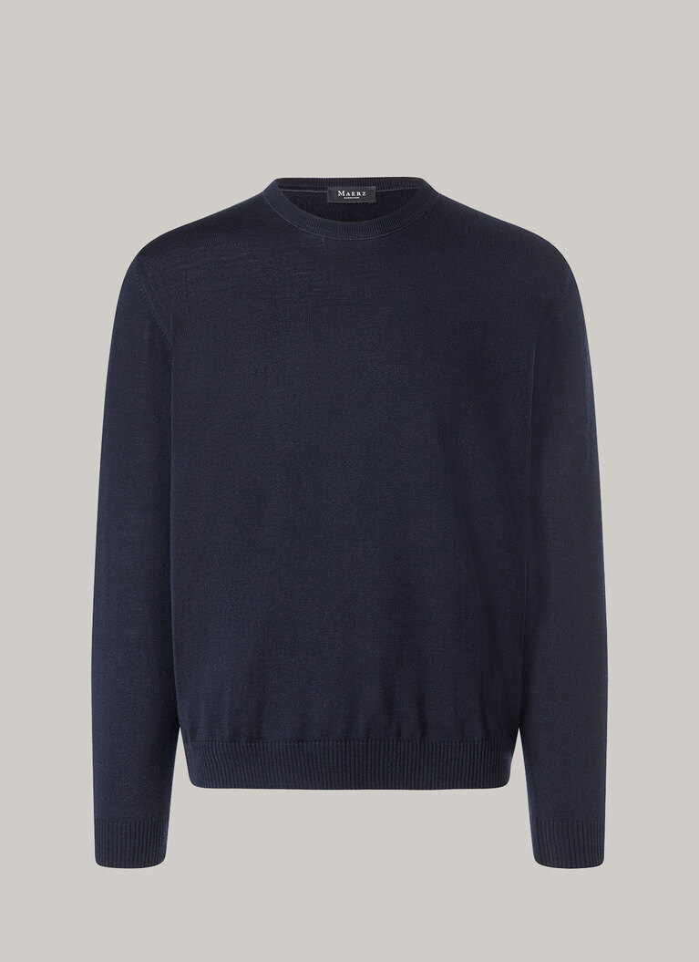 Pullover, O-Neck, Navy Frontansicht