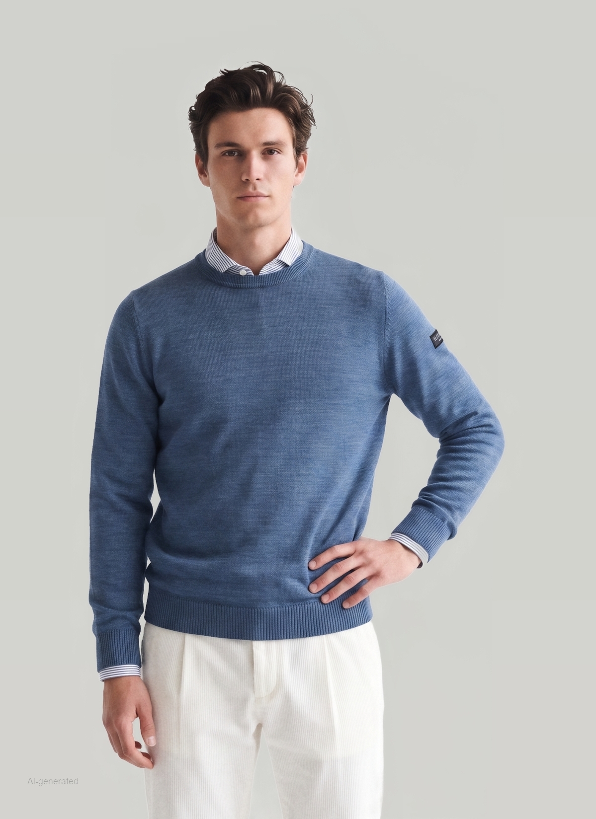 Pullover, Nimes Blue Frontansicht