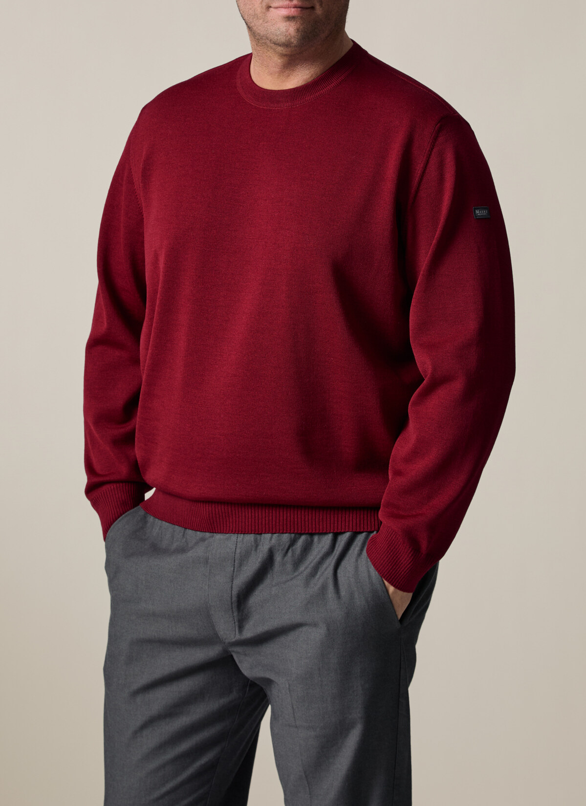 Pullover, Weinrot Frontansicht