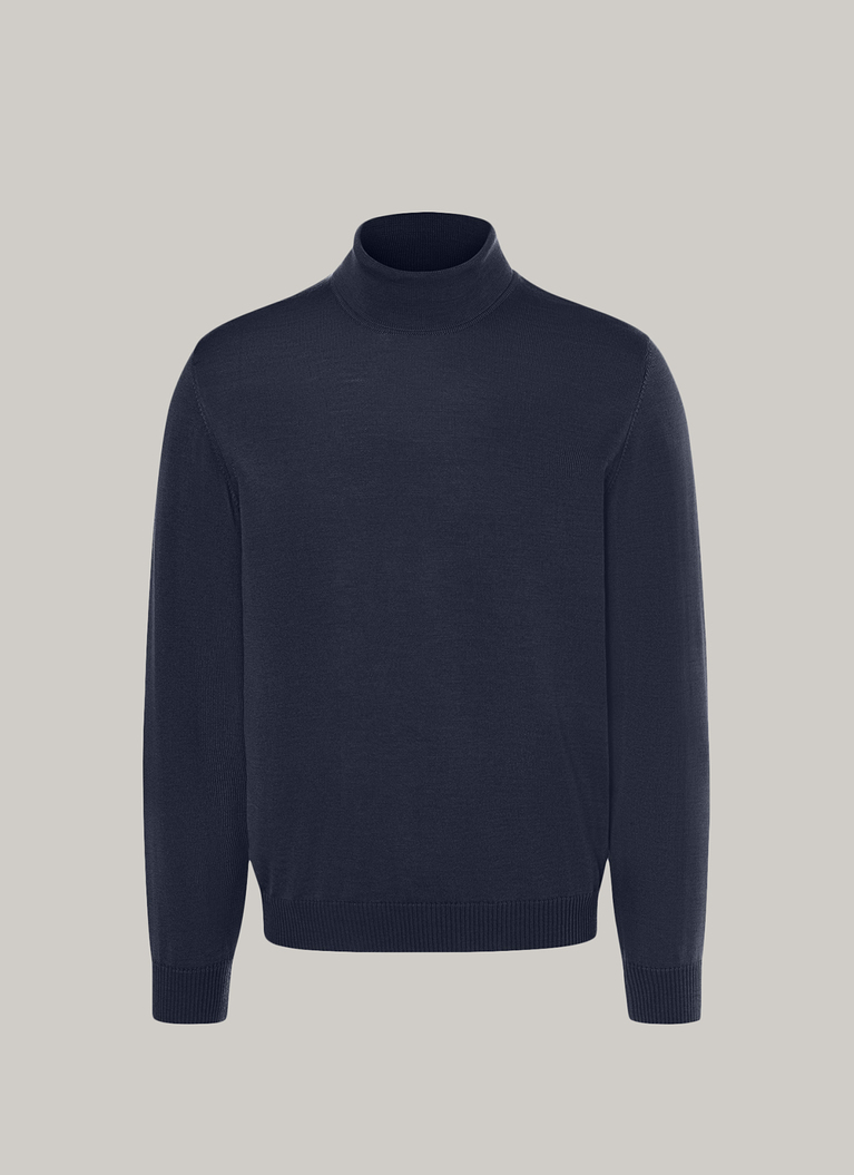 Pullover, Turtle-Neck, Navy Frontansicht