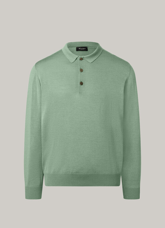 Pullover, Polo-Neck Green Mint Frontansicht