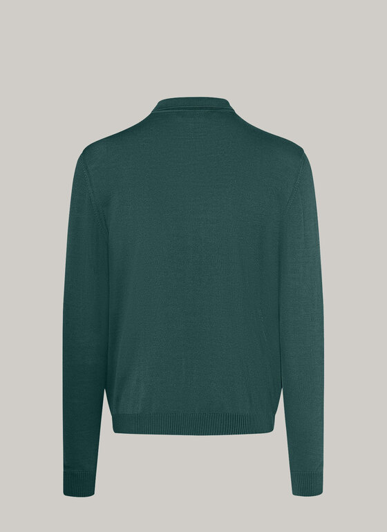 Pullover, Polo-Neck Bottle Green Frontansicht