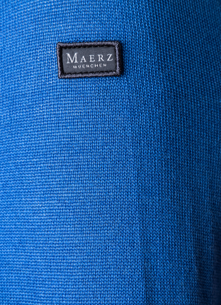 Pullover, Polo-Neck, Intensive Blue Detailansicht 1