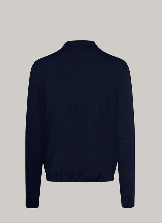 Pullover, Polo-Neck Navy Frontansicht