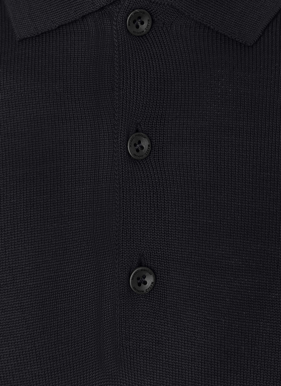 Pullover, Polo-Neck Black Frontansicht