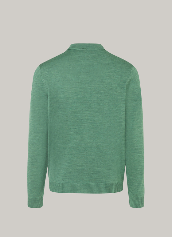Pullover, Polo-Neck Eucalyptus Leaf Frontansicht