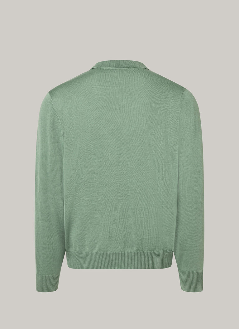Pullover, Polo-Neck, Green Mint Rückansicht