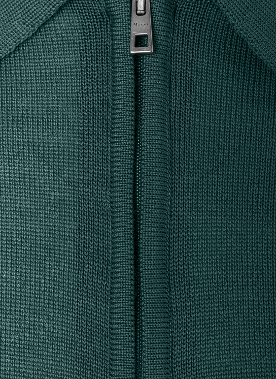 Pullover, Polo-Neck Bottle Green Frontansicht