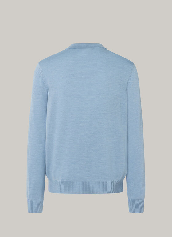 Pullover, Polo-Neck Dyson Blue Frontansicht