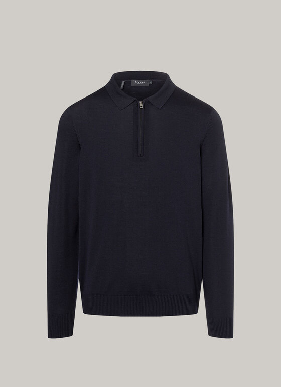 Pullover, Polo-Neck Marine Frontansicht