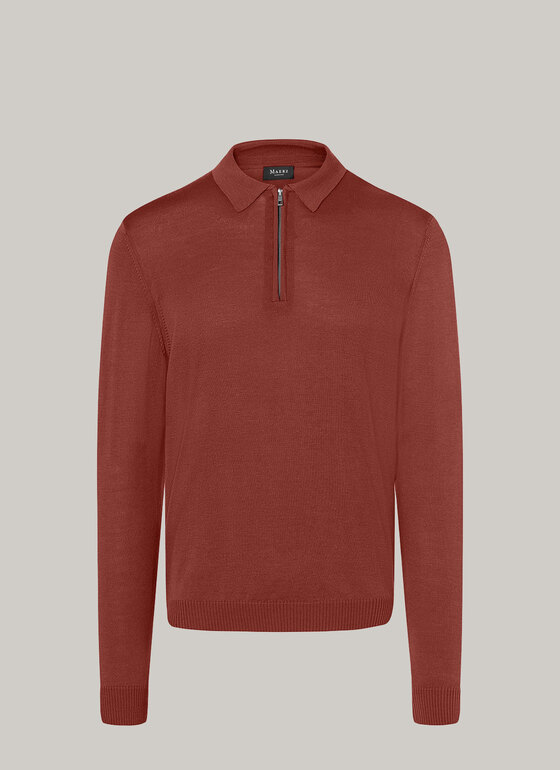 Pullover, Polo-Neck Red Planet Frontansicht