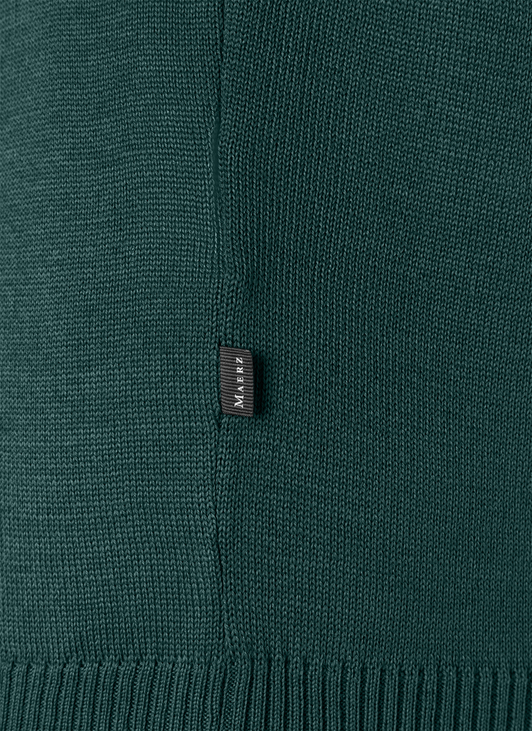 Pullover Stehkragen 1/1 Arm, Bottle Green Detailansicht 1