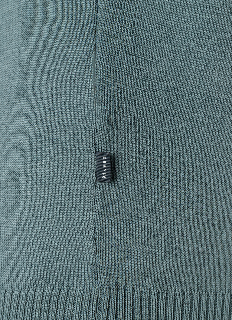 Pullover Stehkragen 1/1 Arm, Mud Green Detailansicht 1