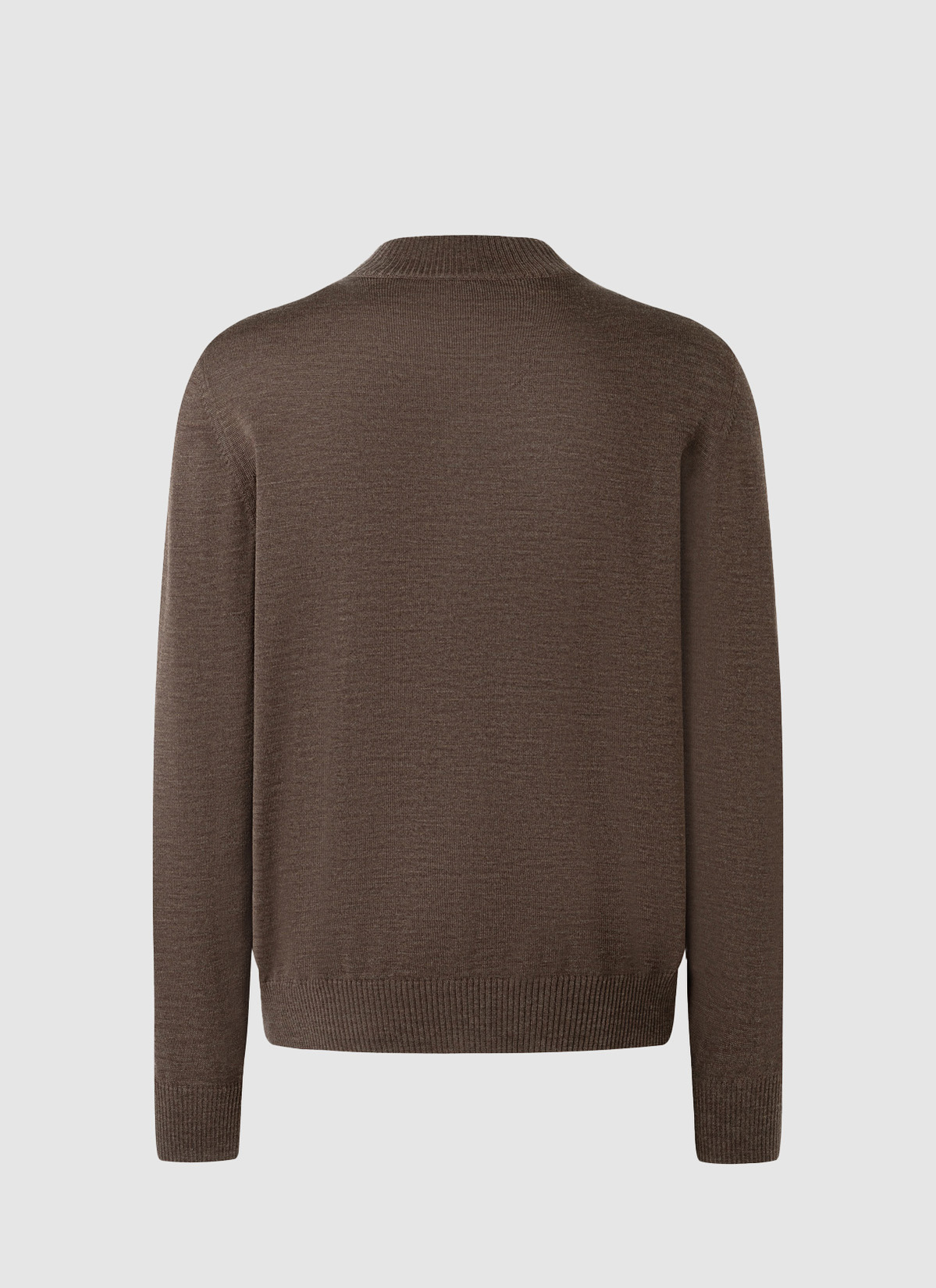 Pullover Stehkragen 1/1 Arm, Field Brown Rückansicht
