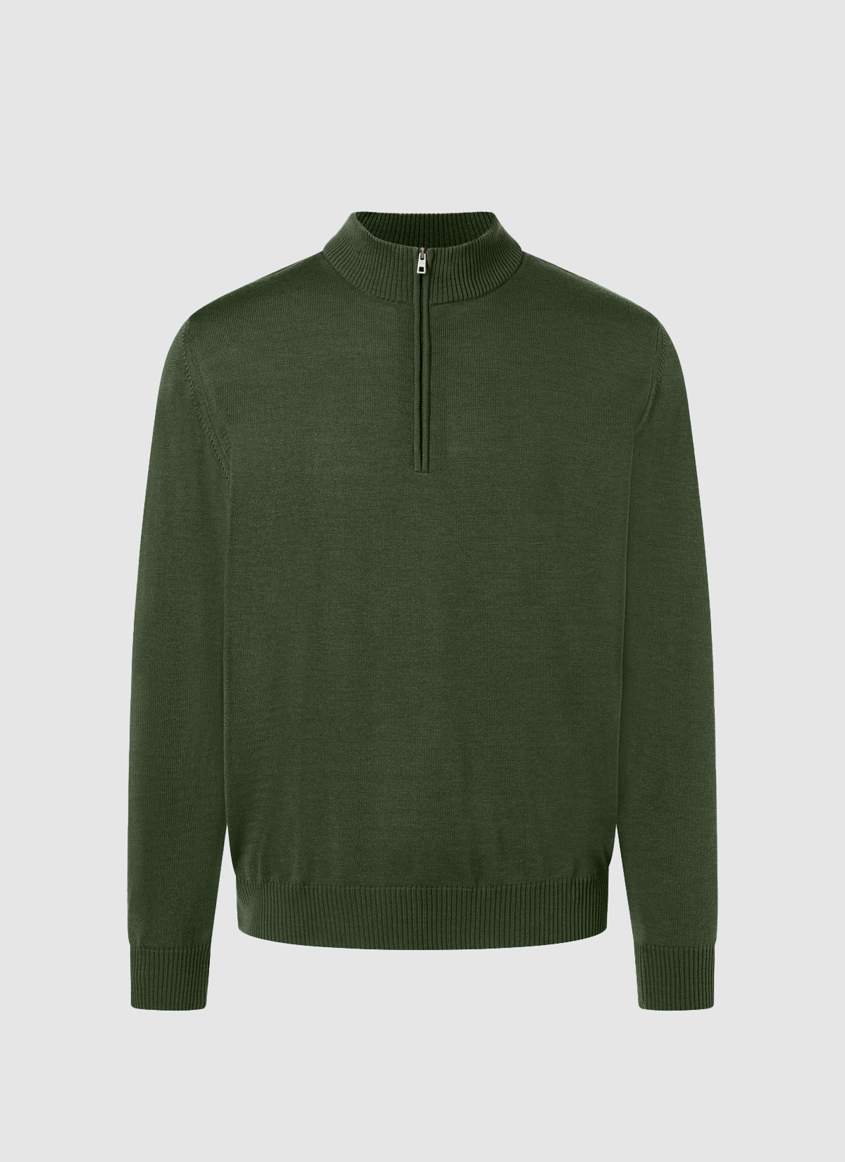 Pullover Stehkragen 1/1 Arm, Moos Garden Frontansicht