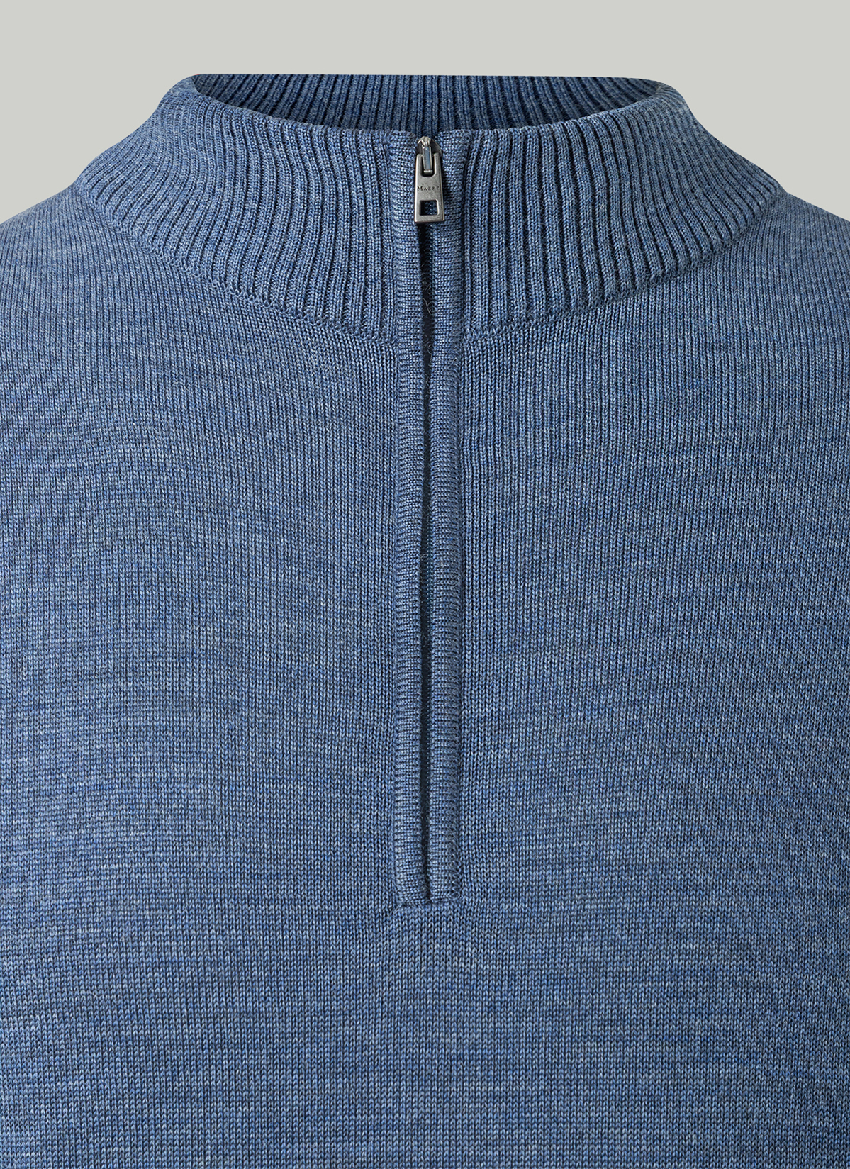 Pullover Stehkragen 1/1 Arm, Nimes Blue Detailansicht 1