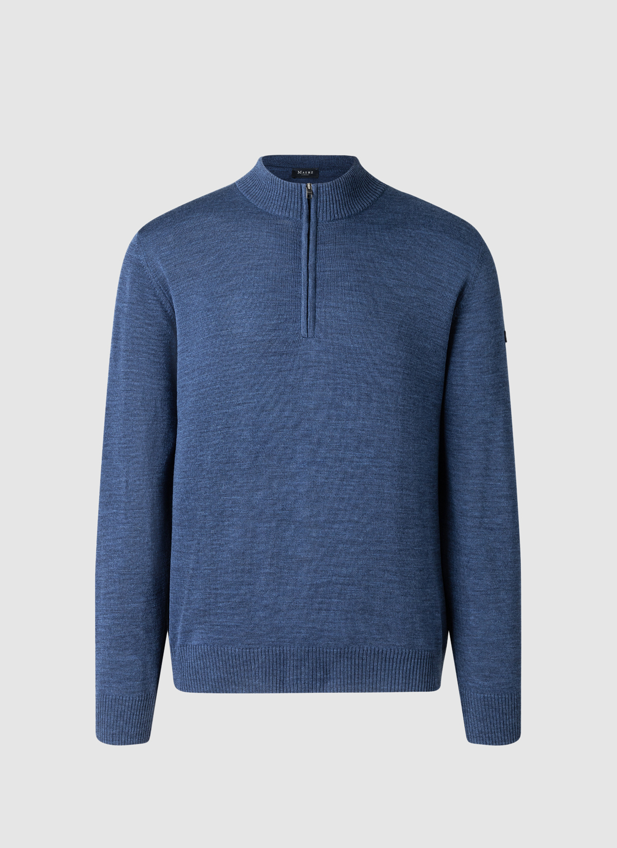 Pullover Stehkragen 1/1 Arm, Deep Sea Frontansicht