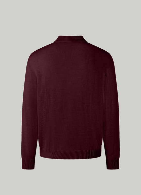 Pullover Stehkragen 1/1 Arm Barolo Wine Frontansicht