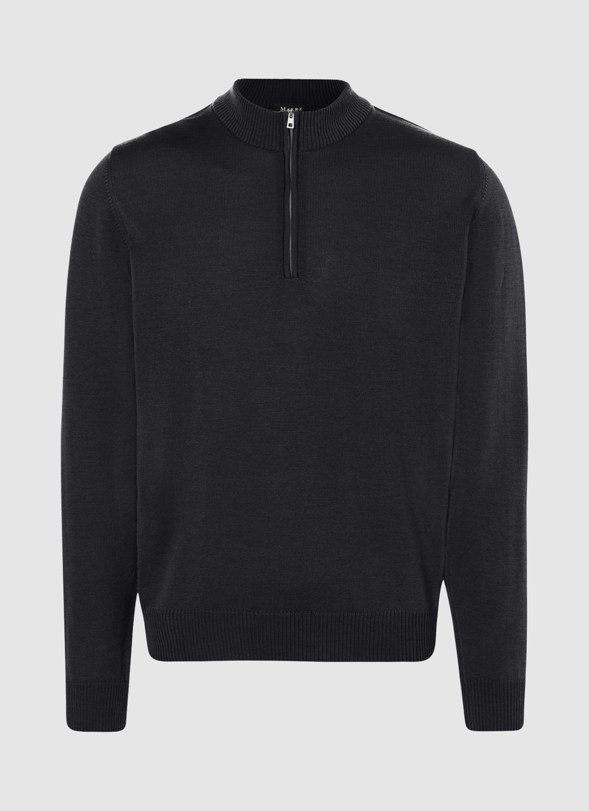 Pullover Stehkragen 1/1 Arm, Black Frontansicht