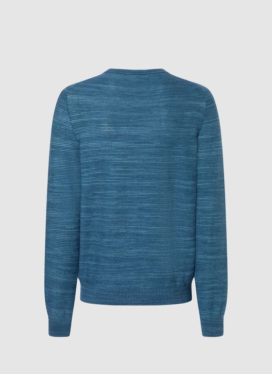 Pullover Rundhals 1/1 Arm Deep Sea Frontansicht