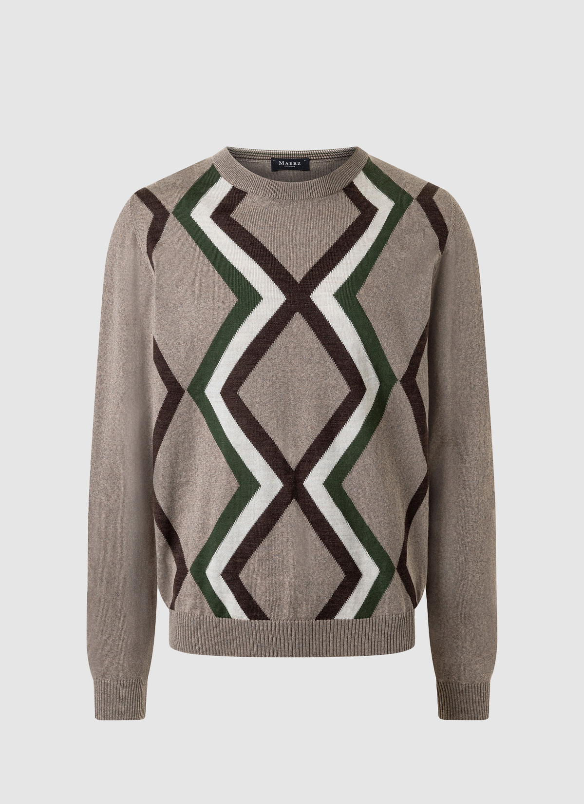 Pullover Rundhals 1/1 Arm, Twig Frontansicht