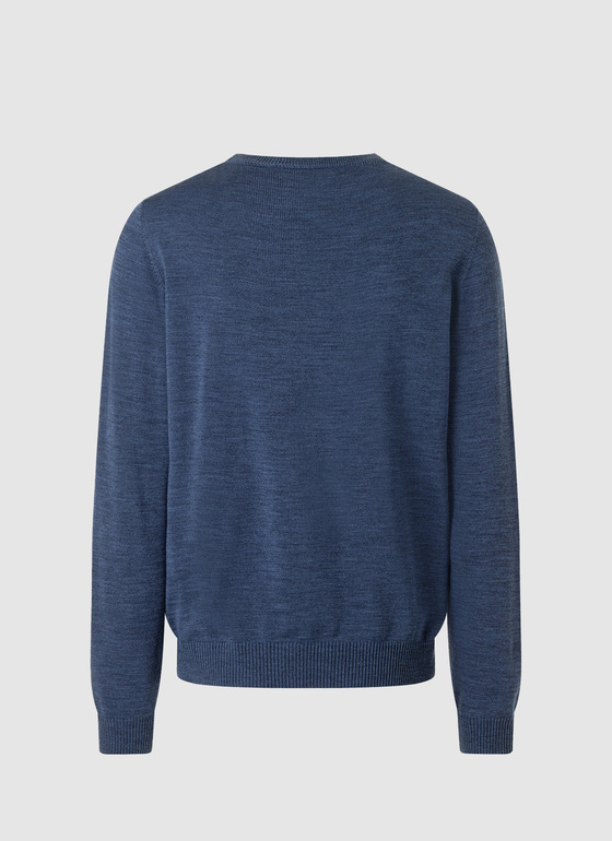 Pullover Rundhals 1/1 Arm Deep Sea Frontansicht