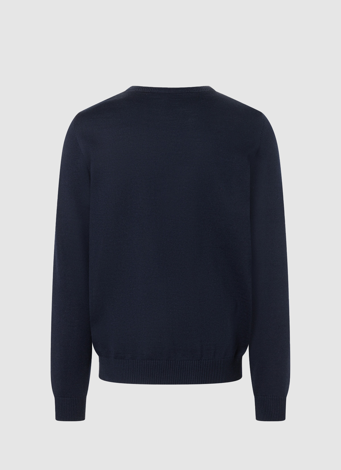 Pullover Rundhals 1/1 Arm, Navy Rückansicht