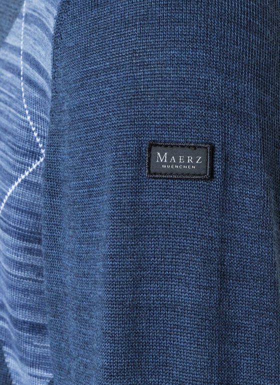 Pullover Rundhals 1/1 Arm Deep Sea Frontansicht