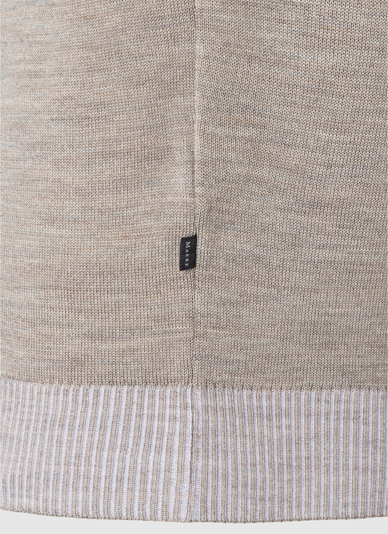 Pullover Rundhals 1/1 Arm Iced Latte Frontansicht