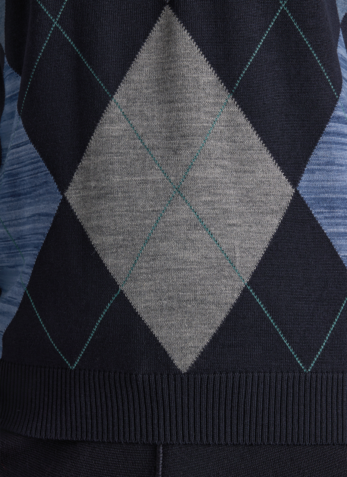 Pullover Stehkragen Zip 1/1 Arm, Navy Detailansicht 1