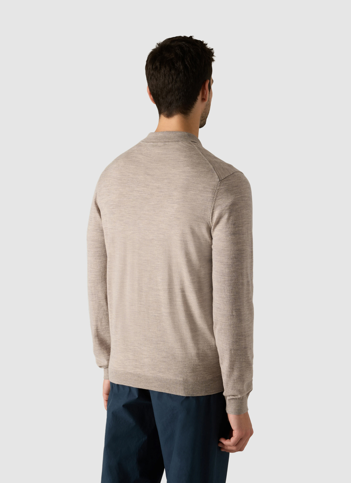 Strick Overshirt, Iced Latte Rückansicht