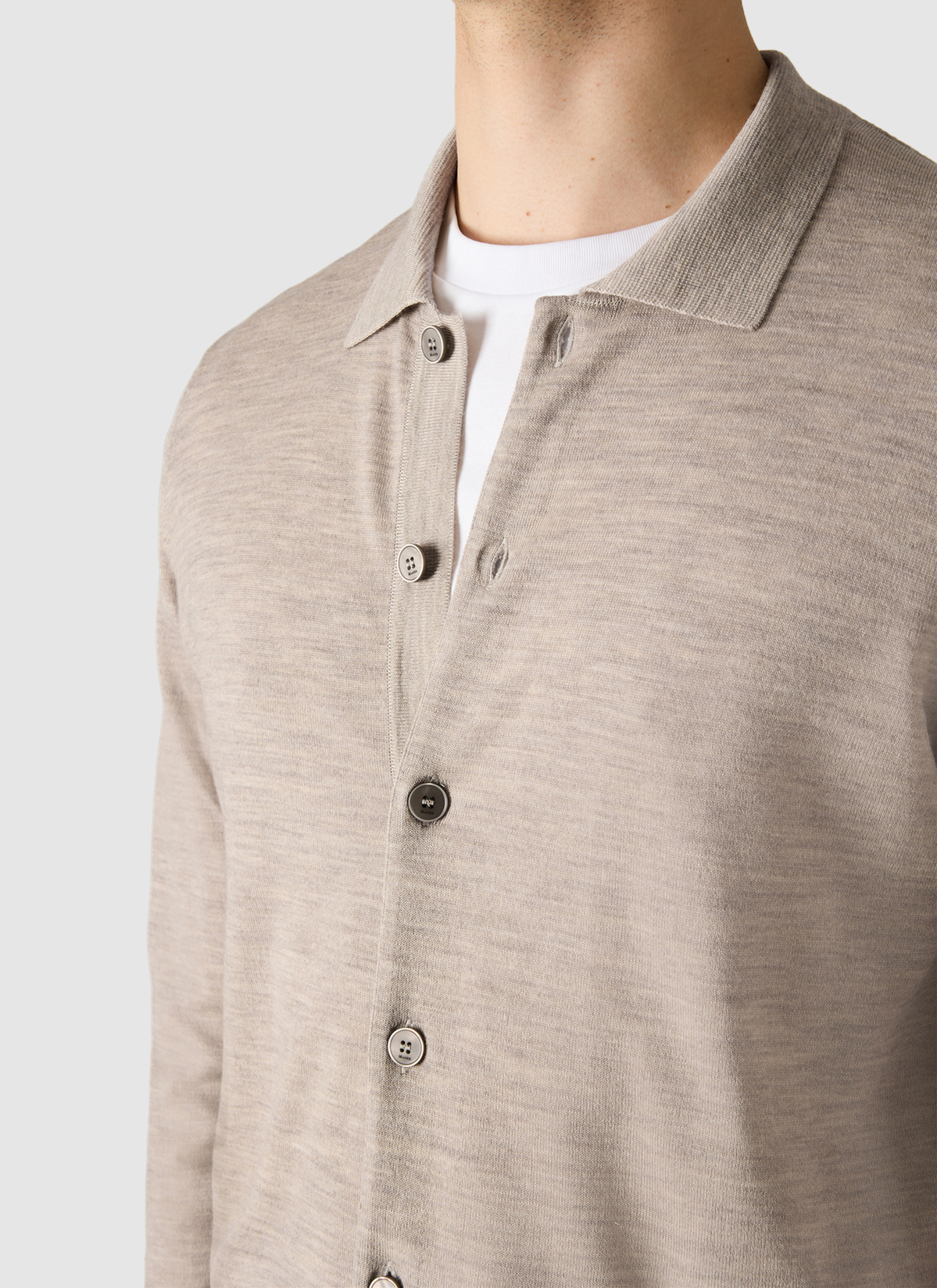 Strick Overshirt, Iced Latte Detailansicht 1