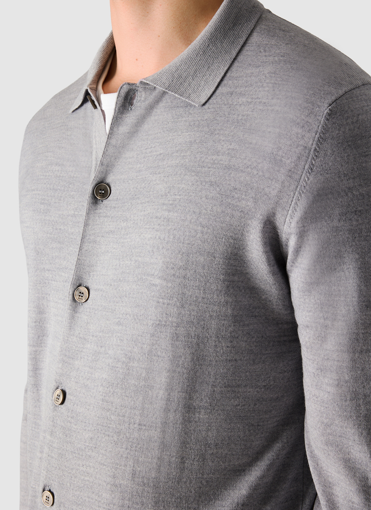 Strick Overshirt, Clear Silver Detailansicht 1